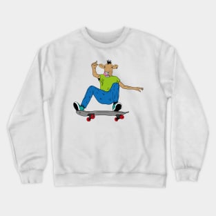 Cow Skater Punk Crewneck Sweatshirt